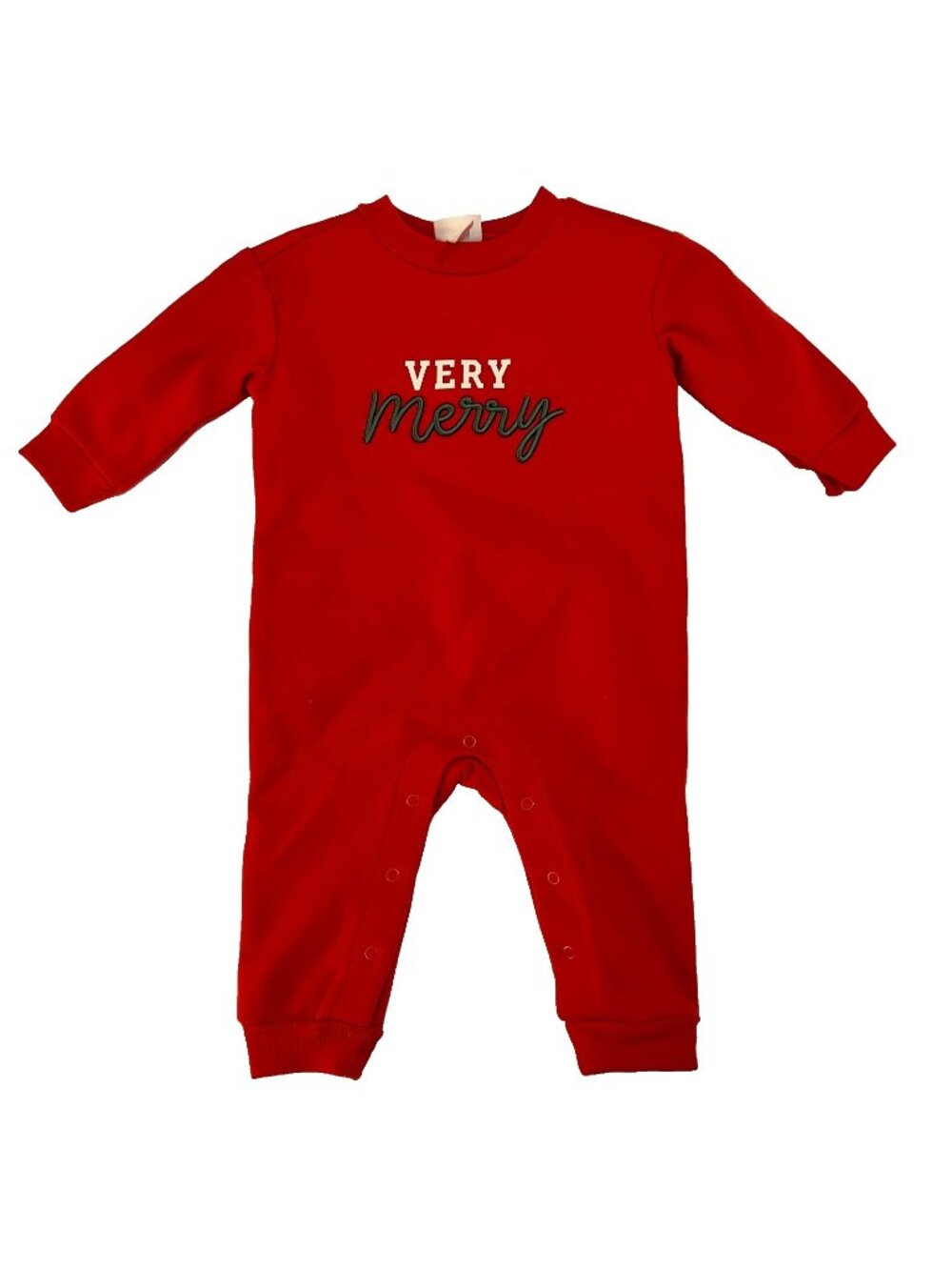 Baby Cat & Jack One Piece Outfit Red Unisex Very Merry Sz 3-6M NWT